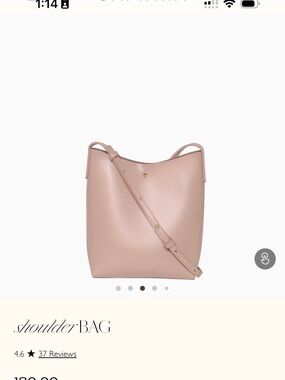 Minimalist Shoulder Bag in Blush Pink